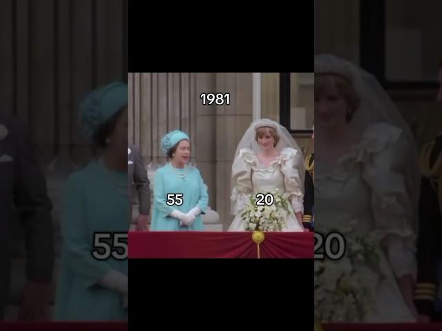 Queen Elizabeth ll Princess Diana. at her funeral queen bowed to her coffin as the sign of respect.