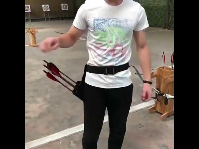 Archery arrows quiver 3 Tubes arrows quiver with belt for shooting bag