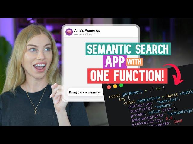 Build a Semantic Search App using ONE simple function! | Next.js SingleStoreDB