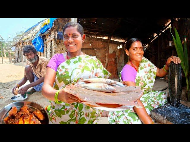 மதினி செய்த அடல் மீன் பொரியல் சாம்பார் சாப்பாடு செம ருசி | Sambar With Fish Fry 