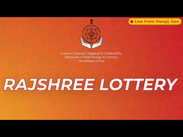 RAJSHREE 20 SHANI WEEKLY LOTTERY Dated 19 OCT 2024, 08 30 PM  Rajshree Lottery Live Result