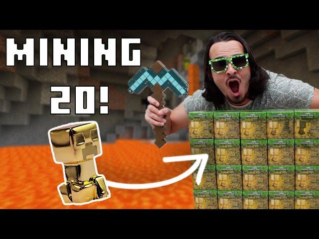 Mining 20 Minecraft Mining Kits! (1/48 have a Rare Golden Creeper!)