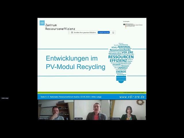 Recycling der Energiewende | mit LuxChemtech, Saubermacher und VDI Zentrum Ressourceneffizienz