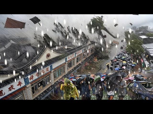 240 Km/h Wind SLAMS China! Trees Down, Cars Flipped, Chaos Everywhere