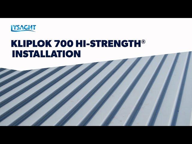 Using LYSAGHT KLIP-LOK 700 HI-STRENGTH® roof sheeting