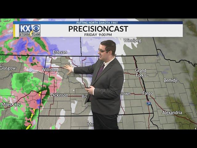 Another system moves on this Friday bringing rain, snow, and freezing rain