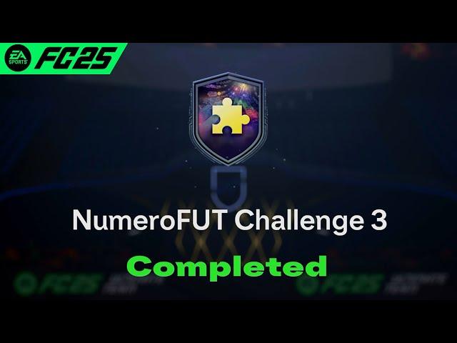 NumeroFUT Challenge 3 SBC Solution Completed - Cheapest Solution FC 25