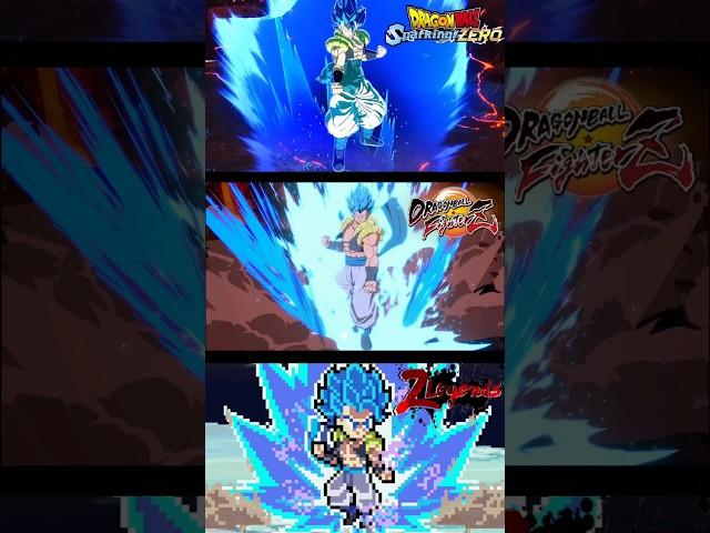 Gogeta Blue's Blue Meteor Attack Comparison In Games #dragonballfighterz #dragonballsparkingzero