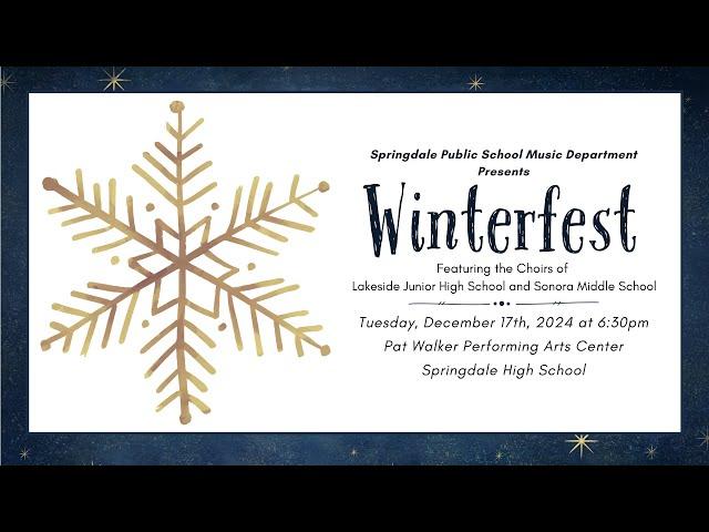 Sonora Middle School & Lakeside Junior High School Choirs | Winterfest