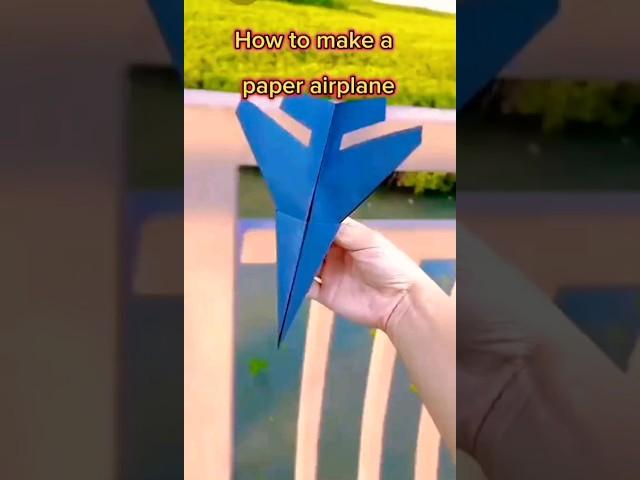 How to make a paper airplane ️ that fly far #huzaifa #origami