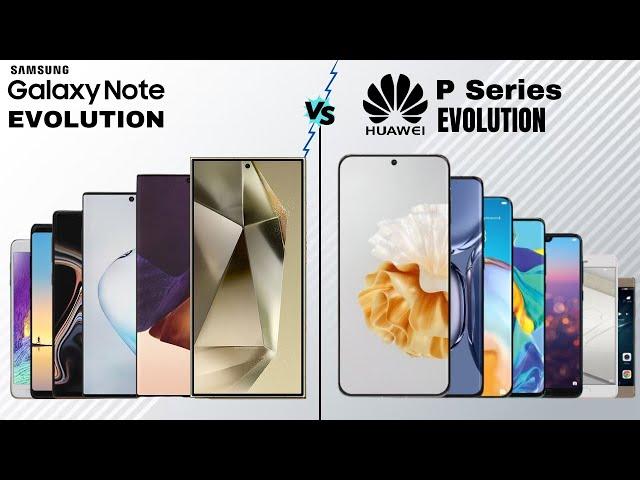 Evolution Of Samsung Galaxy Note Vs Evolution Of Huawei P Series