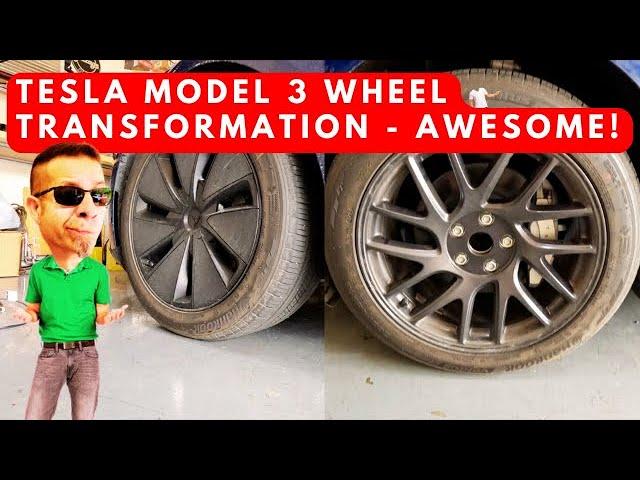 Tesla Model 3 Wheel Transformation - So Simple!