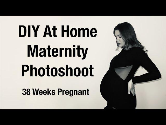 DIY At Home Maternity Photoshoot | Using an iPhone & Instax Square SQ6 | 38 Weeks Pregnant