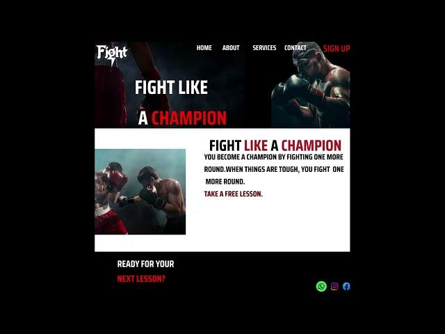 Fight Like a Champion front end website design  #website #IT tech official