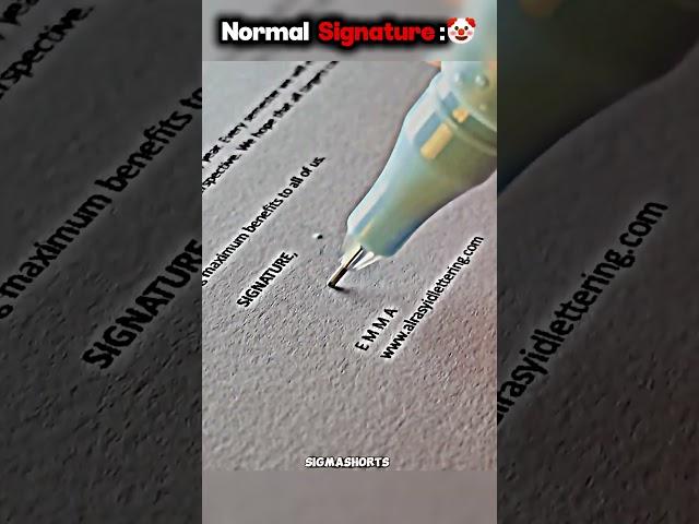 Normal Signaturevs This guys#shorts #sigma #unitedstates #sigmarule #signature #trolledit #respect