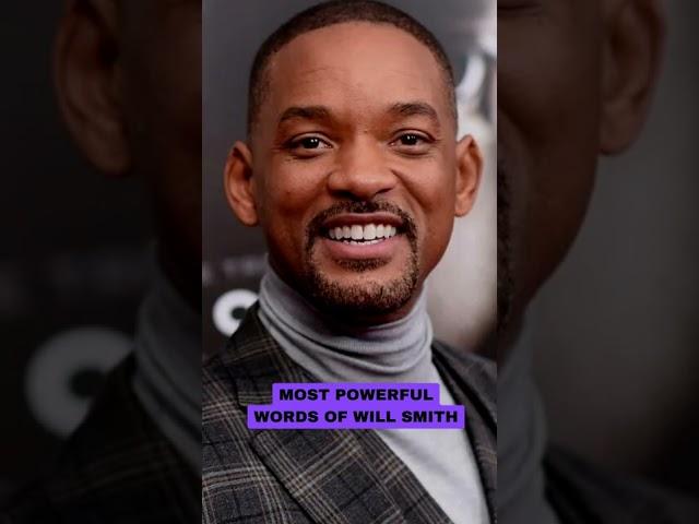 Most Powerful Words Of Will Smith. #shorts #willsmith #crazzylearning