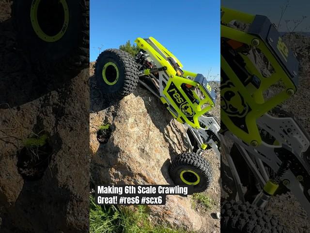 RES6 Chassis Kit, stock swap build climbing at Genentech #resconcepts #res6 #scx6