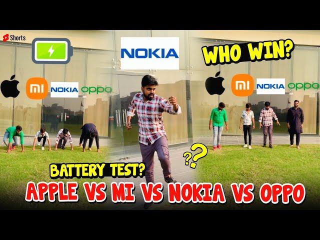 Apple vs Mi vs Nokia vs Oppo ~ Battery Test  ~ Who wins ? ~ Old is Gold ~ Dushyant Kukreja #shorts