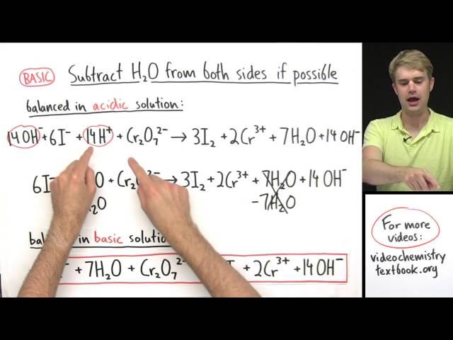 Balancing Redox Equations in Basic Solution Example Problem