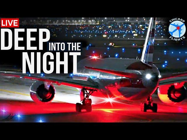 LIVE(Part 1) LATE NIGHT AIRPORT ACTION at CHICAGO O'HARE | SIGHTS & SOUNDS of PURE AVIATION |PLANES