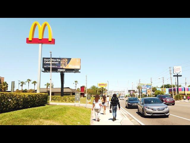 International Drive Orlando Walking Tour in 4K, Sand Lake Road to Congo River Golf · Florida USA