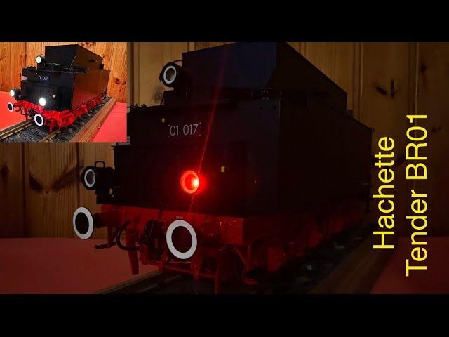 Tender BR01 Hachette 1:22,5 Partworkmodell Spur II DR Dampflok Metall Modell Bausatz Licht Test