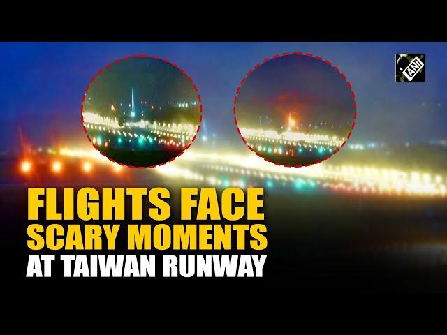 Scary moments from Taiwan Airport, flights struggle to touch down, take down amid Typhoon Kong-rey