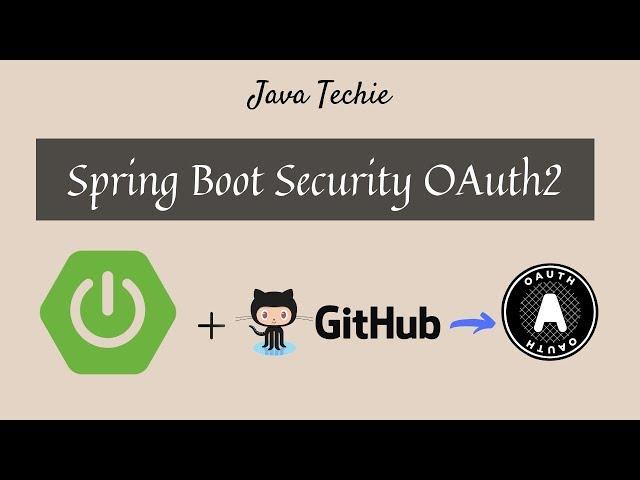 Spring Security - OAuth2 Example Using GitHub | SpringBoot | Java Techie