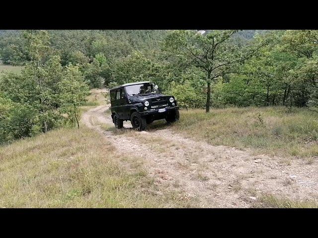 UAZ Hunter, light off road in the hills