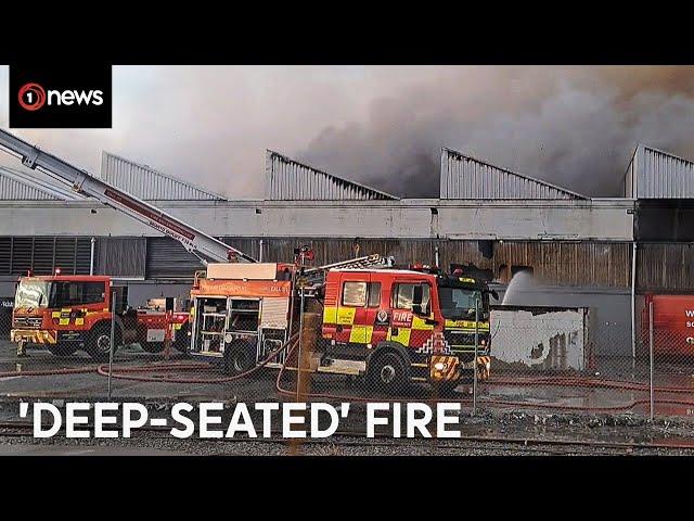 Christchurch blaze hospitalises firefighter, sparks warning for residents | 1News on TVNZ+