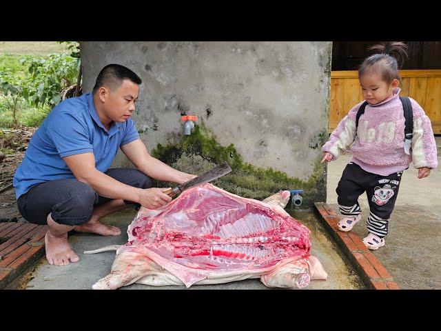 How to process pork sale at market - Cooking,Daily life on the farm/XuanTruong.