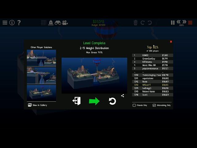 Poly Bridge 2 2-15: Weight Distribution