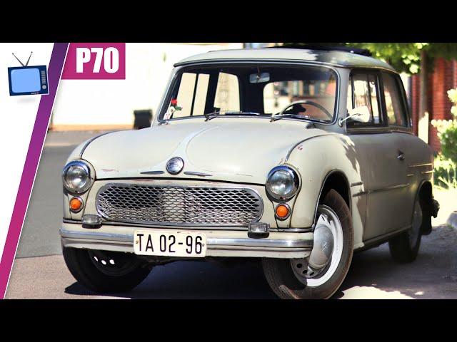 IFA AWZ / Sachsenring P70, the Trabant predecessor. Presented in an interview, driven & watched