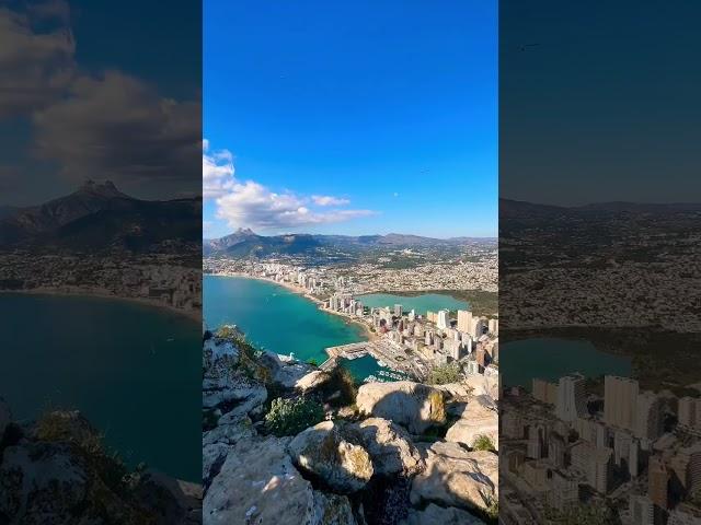 Experience the beauty of Calpe, with views of the city skyline and sea horizon in one stunning video