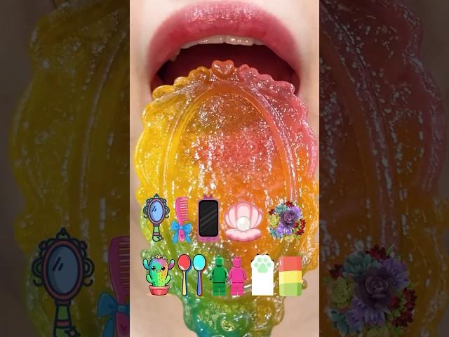 asmr EMOJI FOODRAINBOW KOHAKUTO 무지개 코하쿠토 eating sounds(sped up)