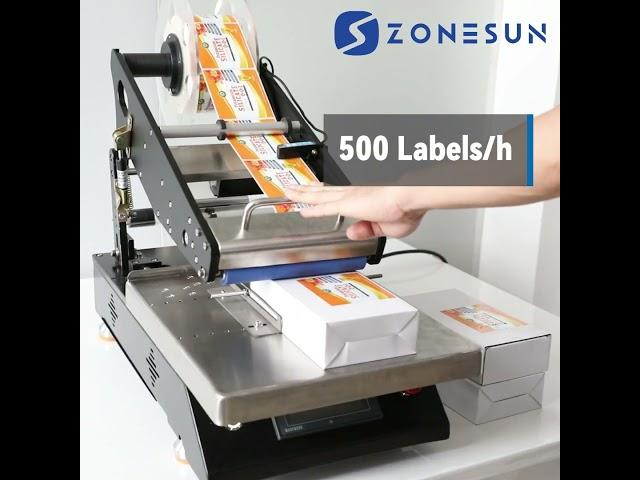 Zonesun ZS-TB4 #flatsurfacelabel #labelingmachine #labelapplicator