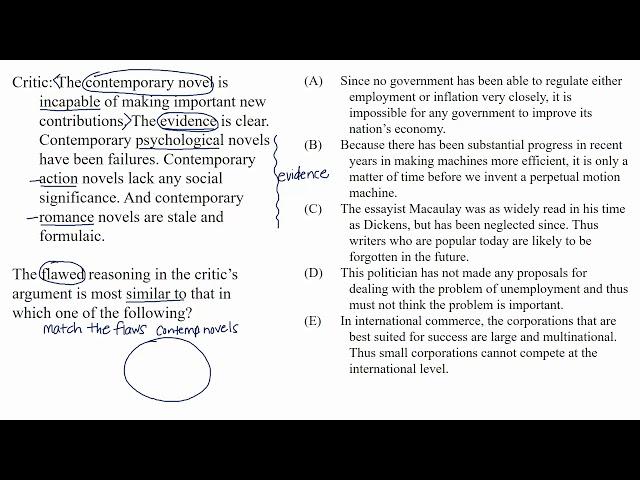 Match flaws | Video lesson | Logical reasoning | LSAT | Khan Academy