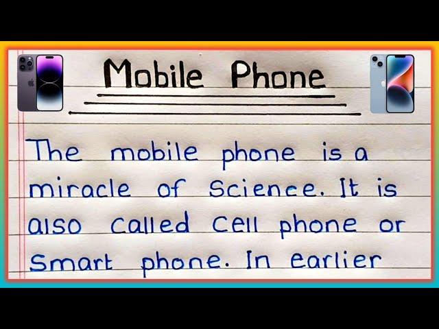 Write an Essay On Mobile Phone in English I Mobile Phone Essay I Paragraph on Mobile Phone