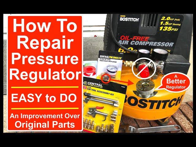Detailed! How to FIX a Broken Pressure Regulator on Air Compressor Regulator Repair Step by Step