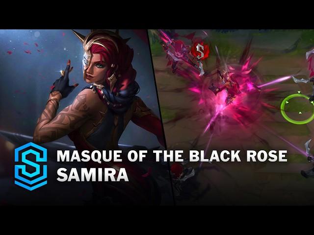 Masque of the Black Rose Samira Skin Spotlight - Pre-Release - PBE Preview - League of Legends