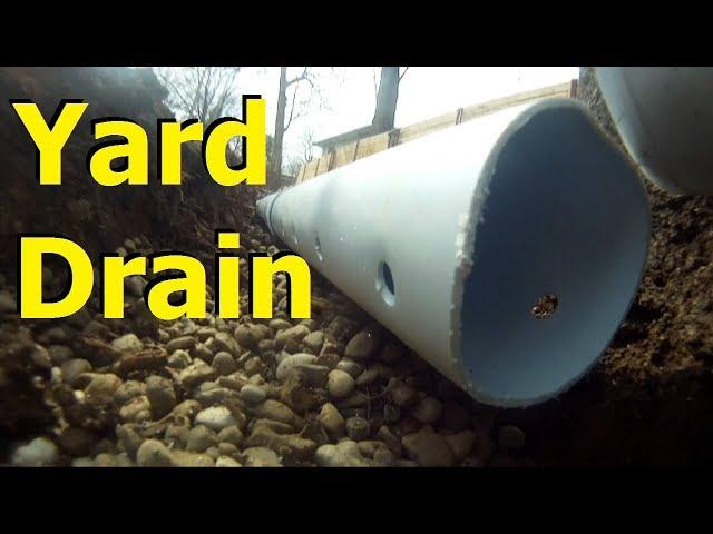 CATCH BASINS & FRENCH DRAIN STOPS FLOODING ~  gravel  + PERFORATED PIPE Yard Drains