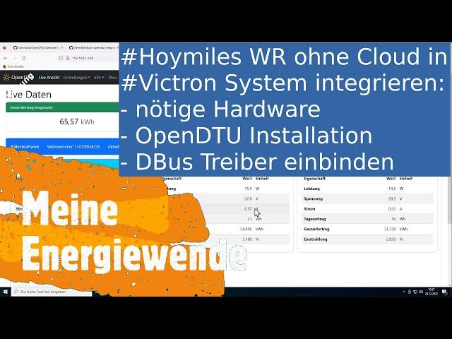 #OpenDTU: #Hoymiles #Wechselrichter ohne Cloud + #Victron