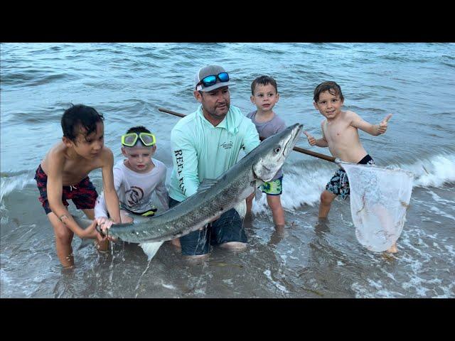 Giant Barracuda Landed While Surf Fishing in Boynton Beach, Florida- Fish Envy Charters