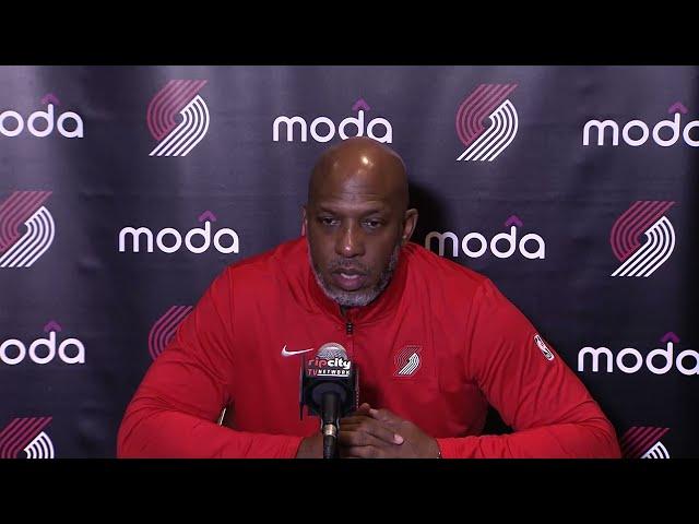 Chauncey Billups Postgame Interview | Portland Trail Blazers 88, Houston Rockets 116