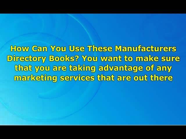 What is a Manufacturers Directory and How Can it Work For Me?