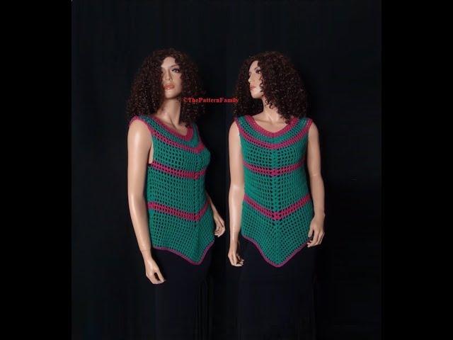 How to Crochet a Summer Top Pattern #525│by ThePatternFamily