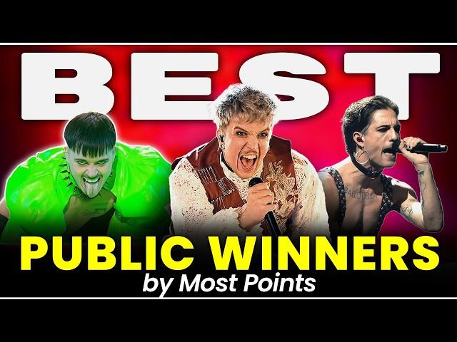 Best Public Voting Winners of the Eurovision Song Contest Ranked by Most Points - TOP 21