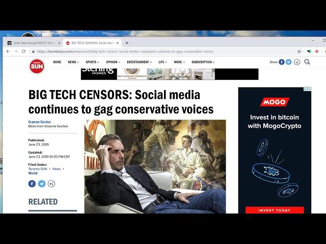 Conservatives are being censored on the internet