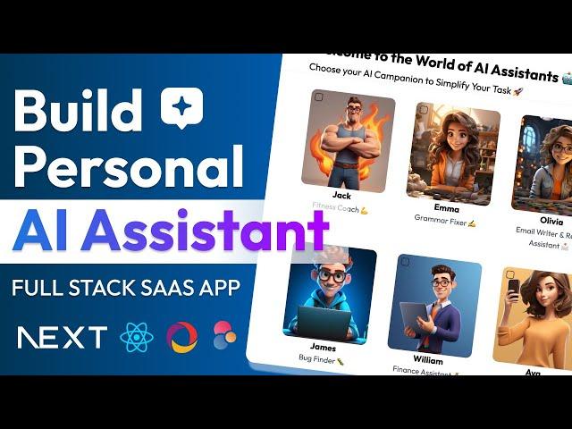  Build AI Personal Assistant Using Nextjs, React, Convex and Eden AI | Full Stack SAAS App