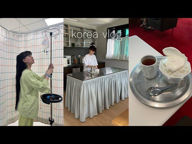 korea vlog: my surgery, shoes giveaway, diy kitchen deco & best korean bingsu (shaved ice) cafe